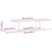 Raft TV montat pe perete stejar artizanal 125x18x23 cm lemn - WALTI WALTI