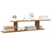 Raft TV montat pe perete stejar artizanal 125x18x23 cm lemn - WALTI WALTI
