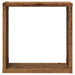 Rafturi de perete cub, 2 buc., lemn vechi, 30x15x30 cm lemn - WALTI WALTI