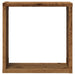 Rafturi de perete cub, 4 buc., lemn vechi, 30x15x30 cm lemn - WALTI WALTI