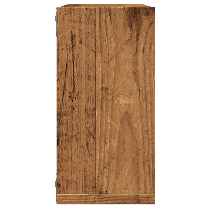 Rafturi de perete cub, 4 buc., lemn vechi, 30x15x30 cm lemn - WALTI WALTI
