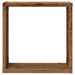 Rafturi de perete cub, 6 buc., lemn vechi, 30x15x30 cm lemn - WALTI WALTI