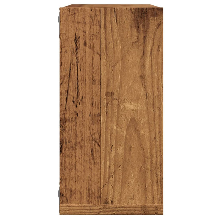 Rafturi de perete cub, 6 buc., lemn vechi, 30x15x30 cm lemn - WALTI WALTI