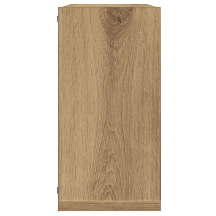 Rafturi de perete cub 2 buc. stejar artizanal, 30x15x30 cm lemn - WALTI WALTI