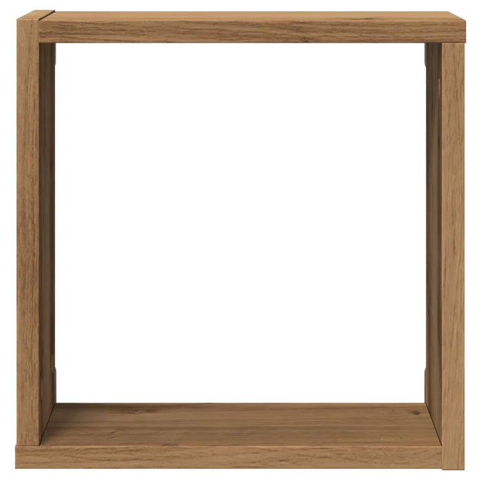 Rafturi de perete cub 4 buc. stejar artizanal, 30x15x30 cm lemn - WALTI WALTI