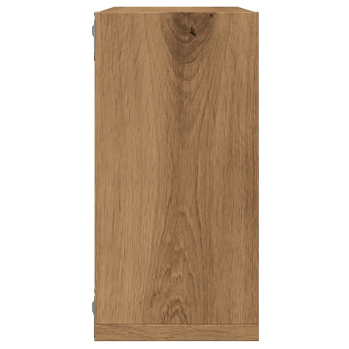Rafturi de perete cub 4 buc. stejar artizanal, 30x15x30 cm lemn - WALTI WALTI