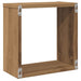 Rafturi de perete cub 4 buc. stejar artizanal, 30x15x30 cm lemn - WALTI WALTI