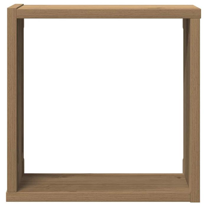 Rafturi de perete cub 6 buc. stejar artizanal, 30x15x30 cm lemn WALTI