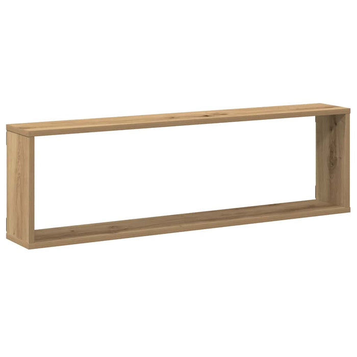 Rafturi de perete cub 2 buc. stejar artizanal 100x15x30 cm lemn - WALTI WALTI