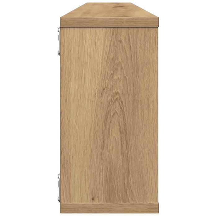 Rafturi de perete cub 2 buc. stejar artizanal 100x15x30 cm lemn - WALTI WALTI
