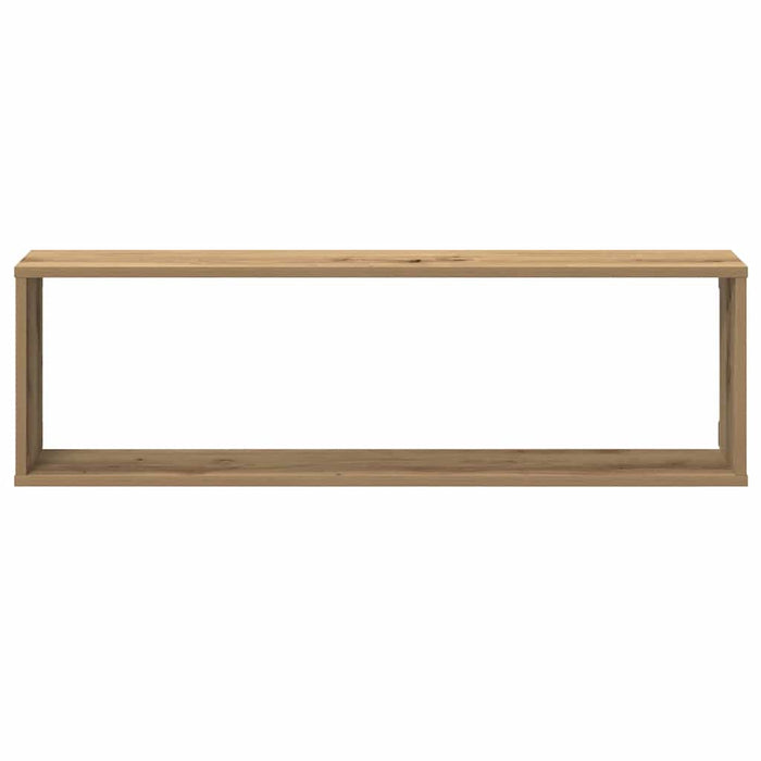 Rafturi perete cub, 4 buc., stejar artizanal 100x15x30 cm lemn - WALTI WALTI