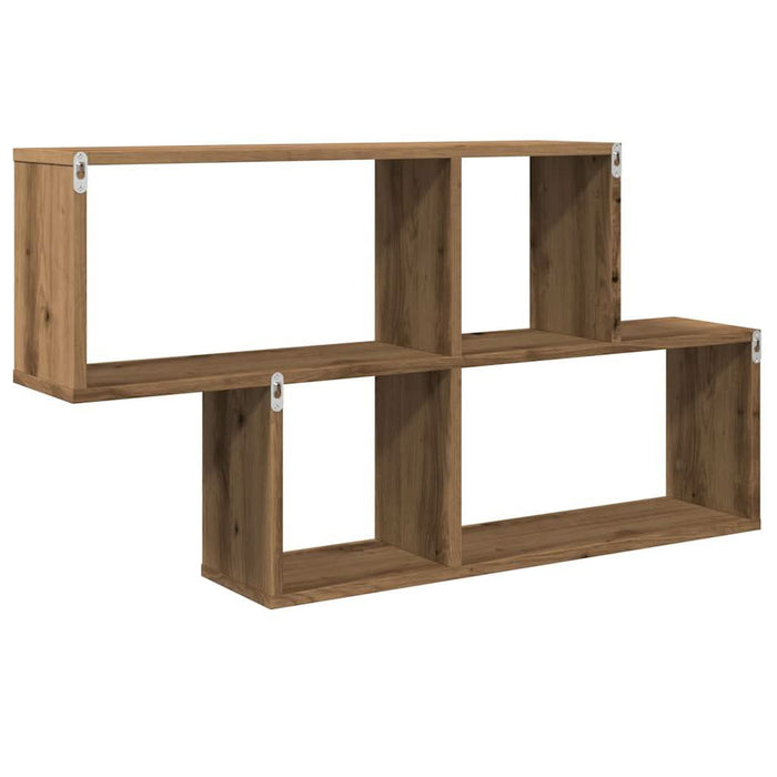 Raft de perete, stejar artizanal, 100x18x53 cm, lemn prelucrat - WALTI WALTI