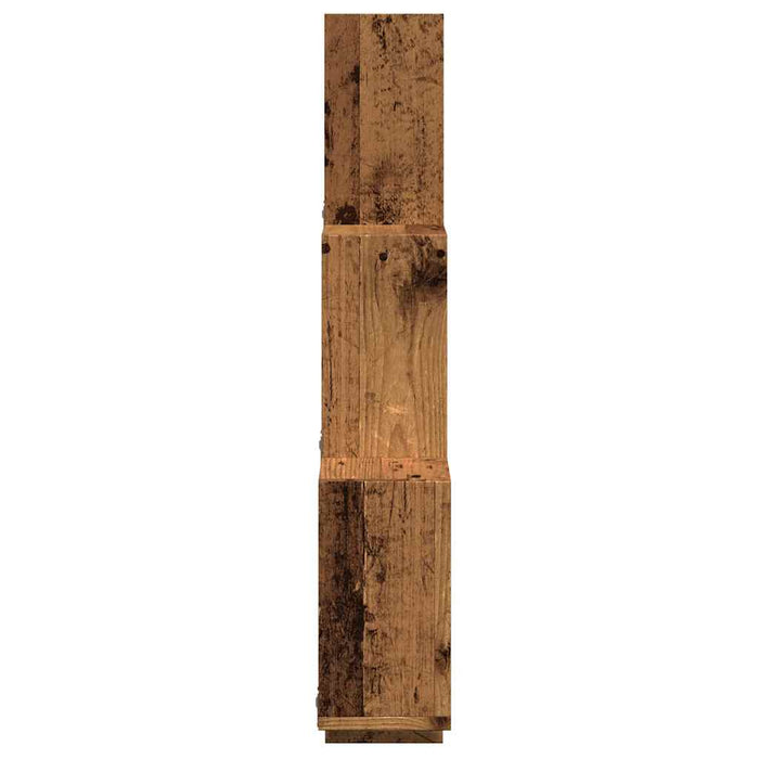 Raft de perete cub, lemn vechi, 78x15x93 cm, lemn prelucrat - WALTI WALTI