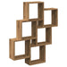 Raft perete cub, stejar artizanal, 78x15x93 cm, lemn prelucrat - WALTI WALTI