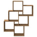 Raft perete cub, stejar artizanal, 78x15x93 cm, lemn prelucrat - WALTI WALTI