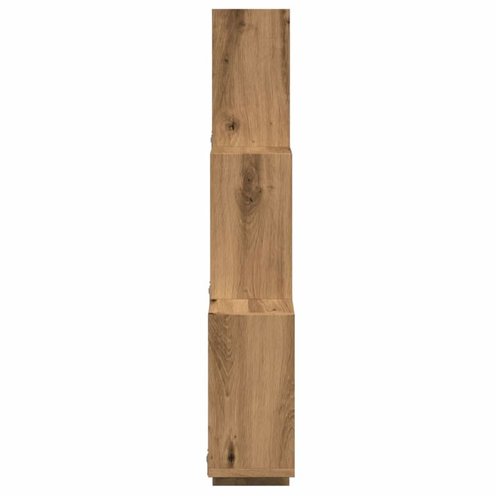 Raft perete cub, stejar artizanal, 78x15x93 cm, lemn prelucrat - WALTI WALTI