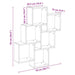 Raft perete cub, stejar artizanal, 78x15x93 cm, lemn prelucrat - WALTI WALTI