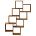 Raft de perete cub, lemn vechi, 90x15x119,5 cm, lemn prelucrat - WALTI WALTI