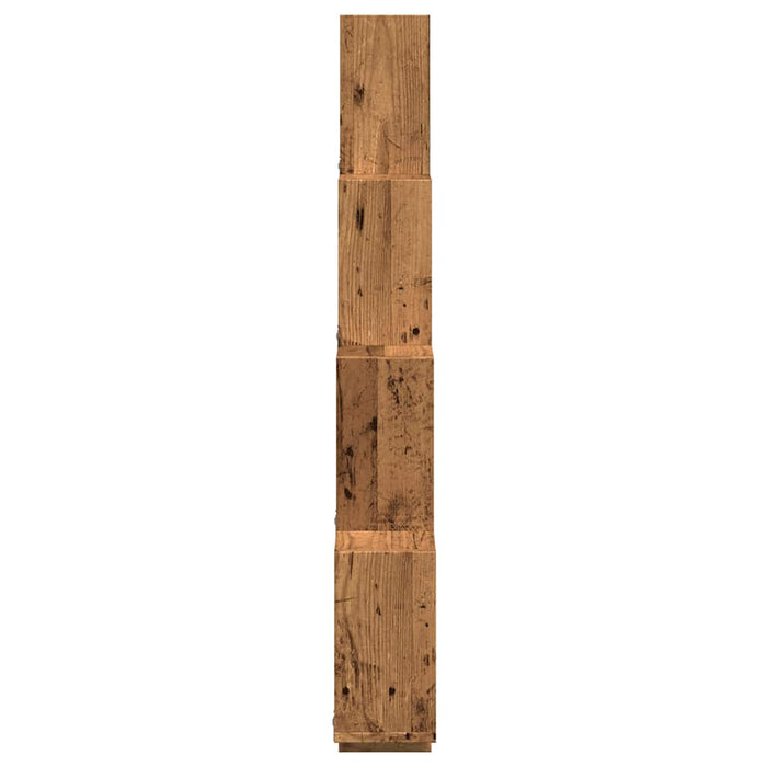 Raft de perete cub, lemn vechi, 90x15x119,5 cm, lemn prelucrat - WALTI WALTI