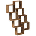 Raft de perete cub, lemn vechi, 90x15x119,5 cm, lemn prelucrat - WALTI WALTI