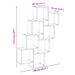 Raft de perete cub, lemn vechi, 90x15x119,5 cm, lemn prelucrat - WALTI WALTI