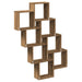 Raft perete cub stejar artizanal 90x15x119,5 cm, lemn prelucrat - WALTI WALTI