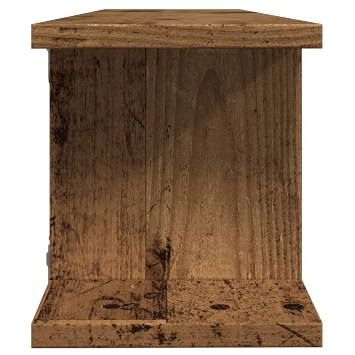 Rafturi perete, 2 buc., lemn vechi, 90x18x20 cm, lemn prelucrat WALTI