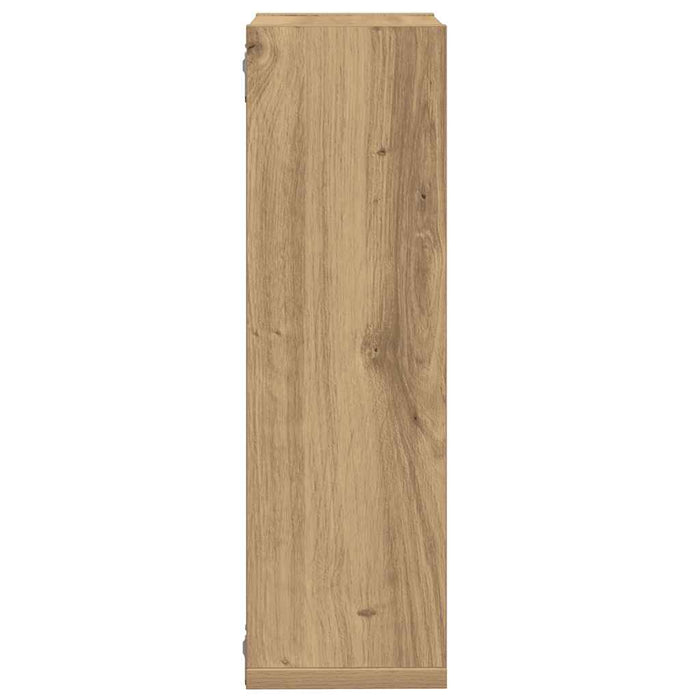 Rafturi de perete cub 2 buc. stejar artizanal, 50x15x50 cm lemn - WALTI WALTI
