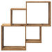 Raft de perete cub, lemn vechi, 80x15x78,5 cm, PAL - WALTI WALTI