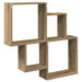 Raft de perete, stejar artizanal, 80x15x78,5 cm, lemn prelucrat - WALTI WALTI