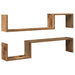 Rafturi perete 2 buc., lemn vechi, 100x15x20 cm, lemn prelucrat - WALTI WALTI