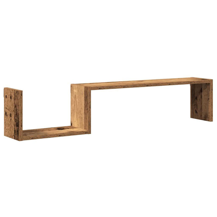 Rafturi perete 2 buc., lemn vechi, 100x15x20 cm, lemn prelucrat - WALTI WALTI
