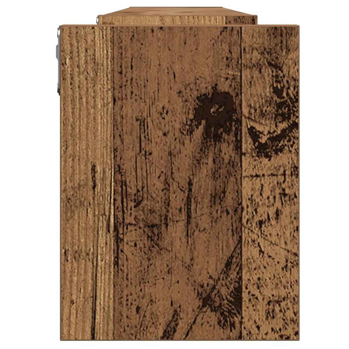 Rafturi perete 2 buc., lemn vechi, 100x15x20 cm, lemn prelucrat - WALTI WALTI