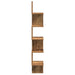 Raft perete pentru colț lemn vechi 20x20x127,5cm lemn prelucrat - WALTI WALTI