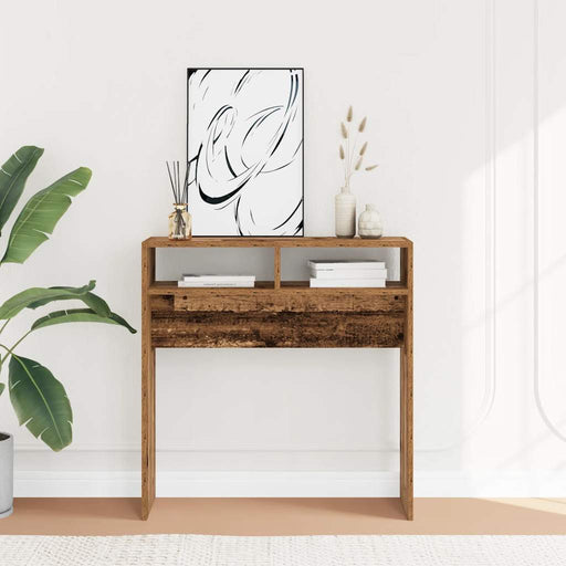 Masă consolă, Lemn vechi, 78x30x80 cm, PAL - WALTI WALTI