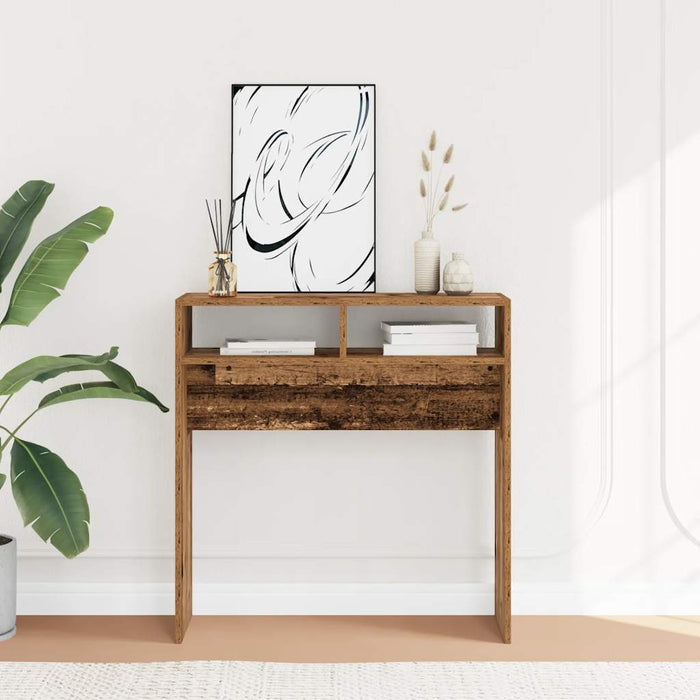 Masă consolă, Lemn vechi, 78x30x80 cm, PAL - WALTI WALTI