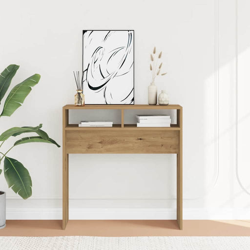 Măsuță consolă, stejar artizanal, 78x30x80 cm, lemn prelucrat - WALTI WALTI