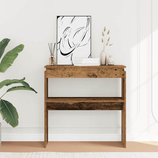 Masă consolă, lemn vechi,80x30x80 cm, PAL - WALTI WALTI