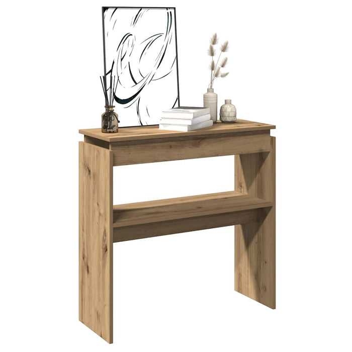 Măsuță consolă, stejar artizanal, 80x30x80 cm, lemn prelucrat - WALTI WALTI