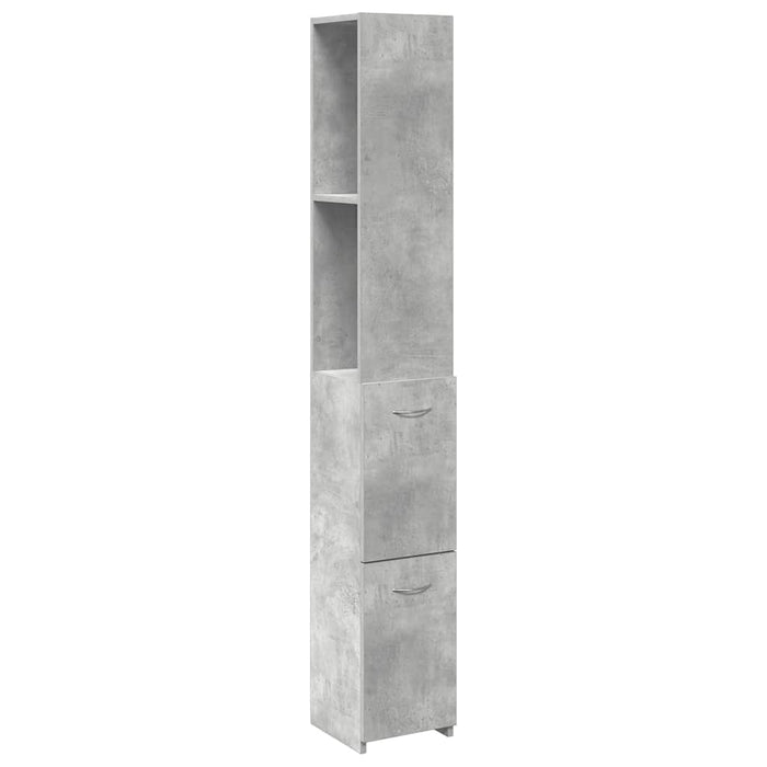 Dulap de baie, gri beton, 25x25x170 cm, lemn prelucrat WALTI