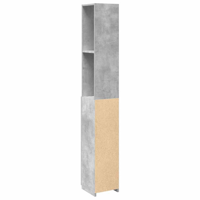 Dulap de baie, gri beton, 25x25x170 cm, lemn prelucrat WALTI