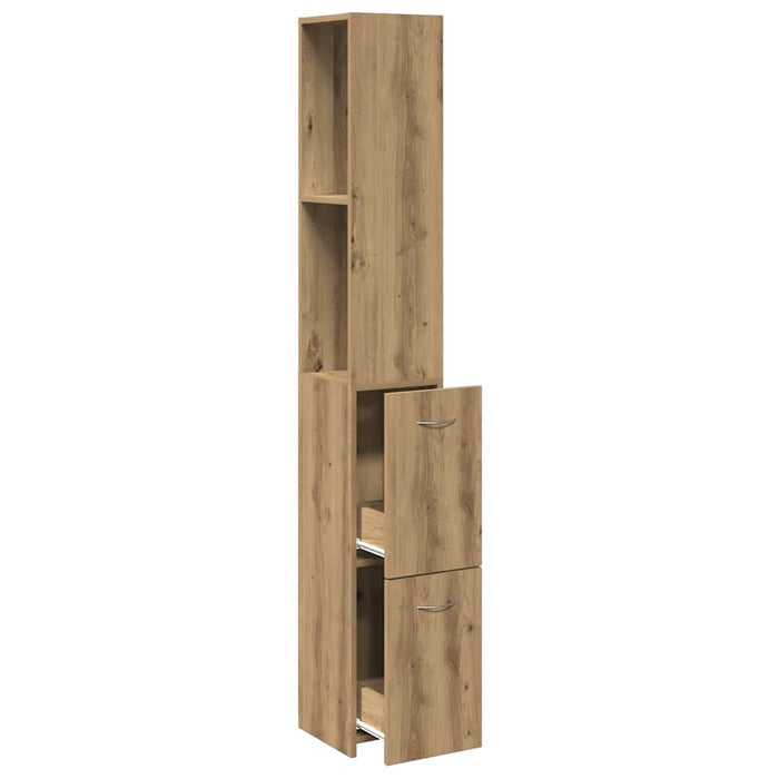 Dulap pentru baie stejar artizanal 25x25x170 cm lemn prelucrat - WALTI WALTI