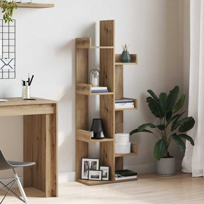 Bibliotecă, stejar artizanal, 48x25,5x140 cm, lemn prelucrat - WALTI WALTI