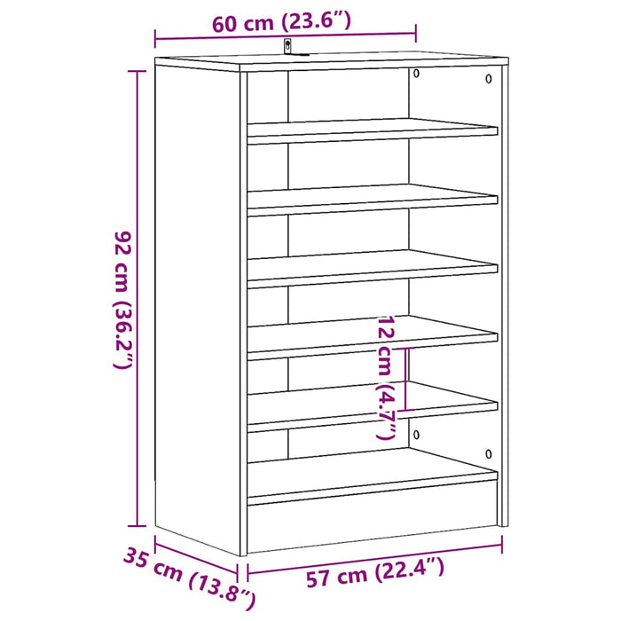 Pantofar, stejar artizanal, 60x35x92 cm lemn prelucrat - WALTI WALTI