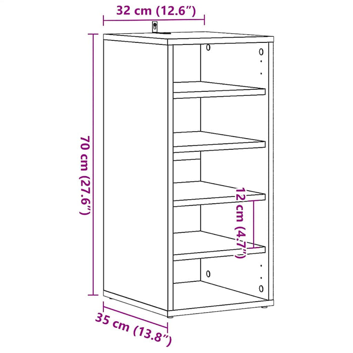 Pantofar, stejar artizanal, 32x35x70 cm lemn prelucrat - WALTI WALTI