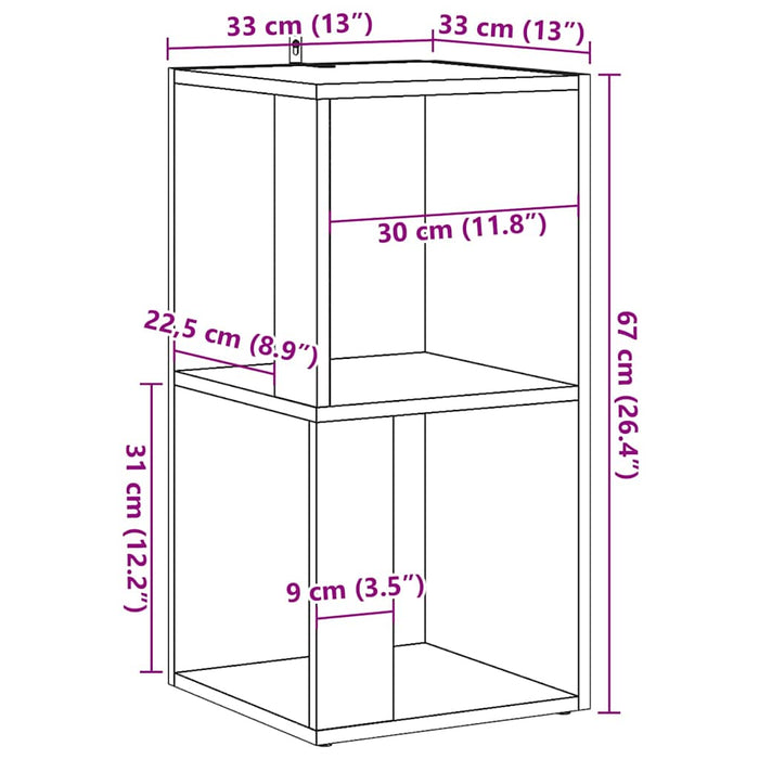 Dulap de colț din lemn vechi 33x33x67 cm din lemn prelucrat - WALTI WALTI