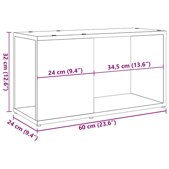 Comodă TV, Lemn vechi, 60x24x32 cm, PAL - WALTI WALTI