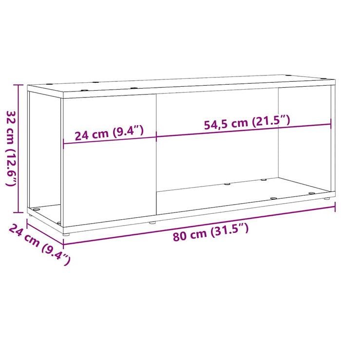 Dulap TV Lemn vechi 80x24x32cm Lemn prelucrat - WALTI WALTI