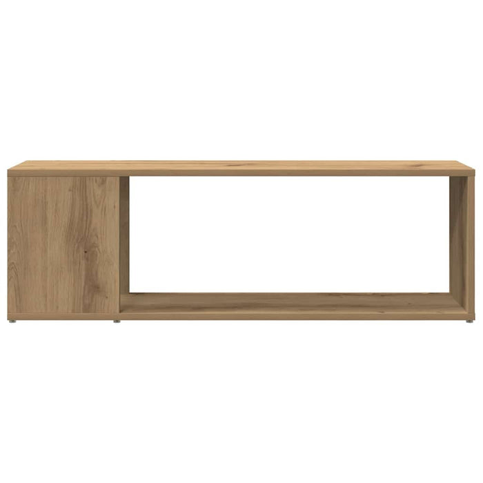 Comodă TV, stejar artizanal, 100x24x32 cm, lemn prelucrat - WALTI WALTI