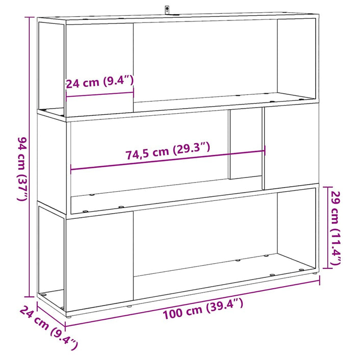 Dulap cu cărți/Separator de cameră Lemn vechi 100x24x94 cm - WALTI WALTI